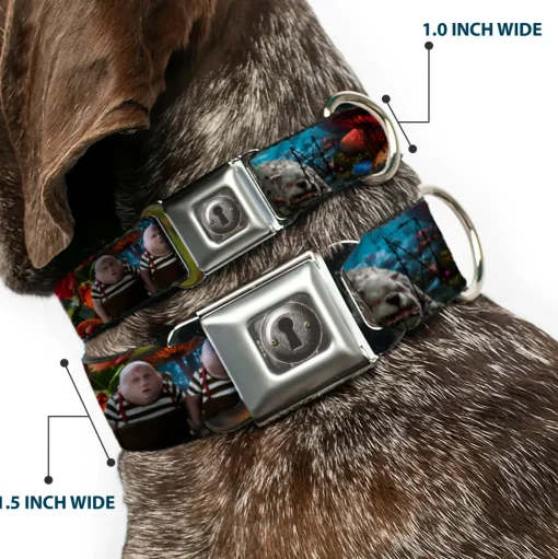 Alice Keyhole Full Color Grays Seatbelt Buckle Collar - Alice in Wonderland Movie Encounters