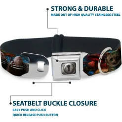 Alice Keyhole Full Color Grays Seatbelt Buckle Collar - Alice in Wonderland Movie Encounters