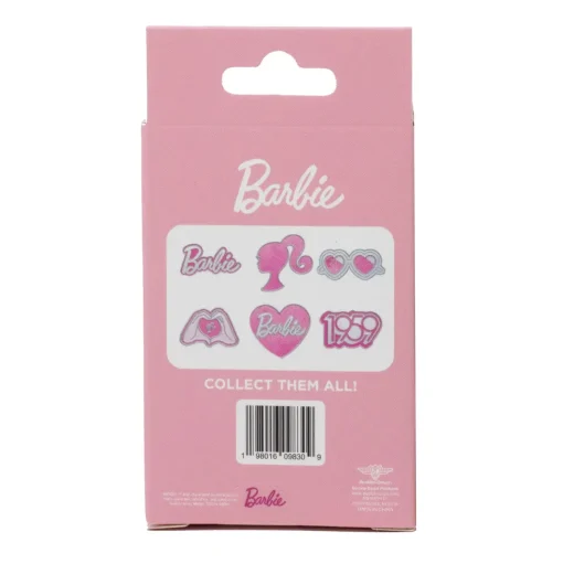 Barbie Mystery Enamel Pin Blind Box Series, Barbie Hand Heart, Barbie 1959 Logo, Barbie Ponytail Silhouette, Barbie Signature, Barbie Heart Sunglasses, or Barbie Heart Signature