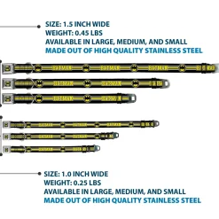 Bat Signal Black/White/Yellow Seatbelt Buckle Collar - BATMAN/Bat Signal Triple Stripe Black/White/Yellow