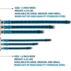 Batman Black Silver Seatbelt Buckle Collar - Bat Signal-3 Blue/Black/Blue