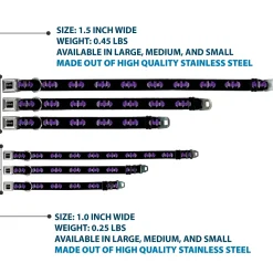 Batman Black Silver Seatbelt Buckle Collar - Batman Signal Black/Purple Plaid