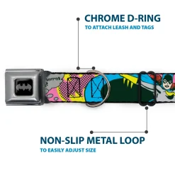 Batman Black/Silver Seatbelt Buckle Collar - BATGIRL-IS SHE HERO OR VILLAIN? w/Batgirl in Action