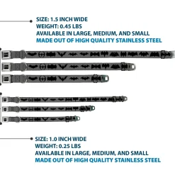 Batman Black/Silver Seatbelt Buckle Collar - Bat Logo Transitions Gray/Black