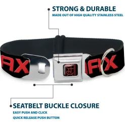 BAYMAX Hanko Full Color Black Red Seatbelt Buckle Collar - BAYMAX Poses Black/White/Red