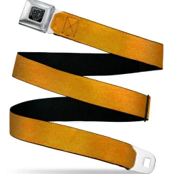 BD Wings Logo CLOSE-UP Black/Silver Seatbelt Belt - Heather2 Yellows Webbing