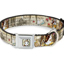 Belle Face Sketch Full Color Light Yellow Seatbelt Buckle Collar - Belle Sketch Poses/Story Script