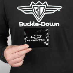 Bi-Fold Wallet - Chevrolet RACING Bowtie Checker Black/White