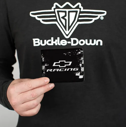 Bi-Fold Wallet - Chevrolet RACING Bowtie Checker Black/White