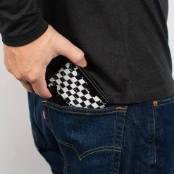 Bi-Fold Wallet - Chevrolet RACING Bowtie Checker Black/White