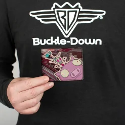 Bi-Fold Wallet - Invader Zim GIR and Piggy Scene with Title Logo Reds