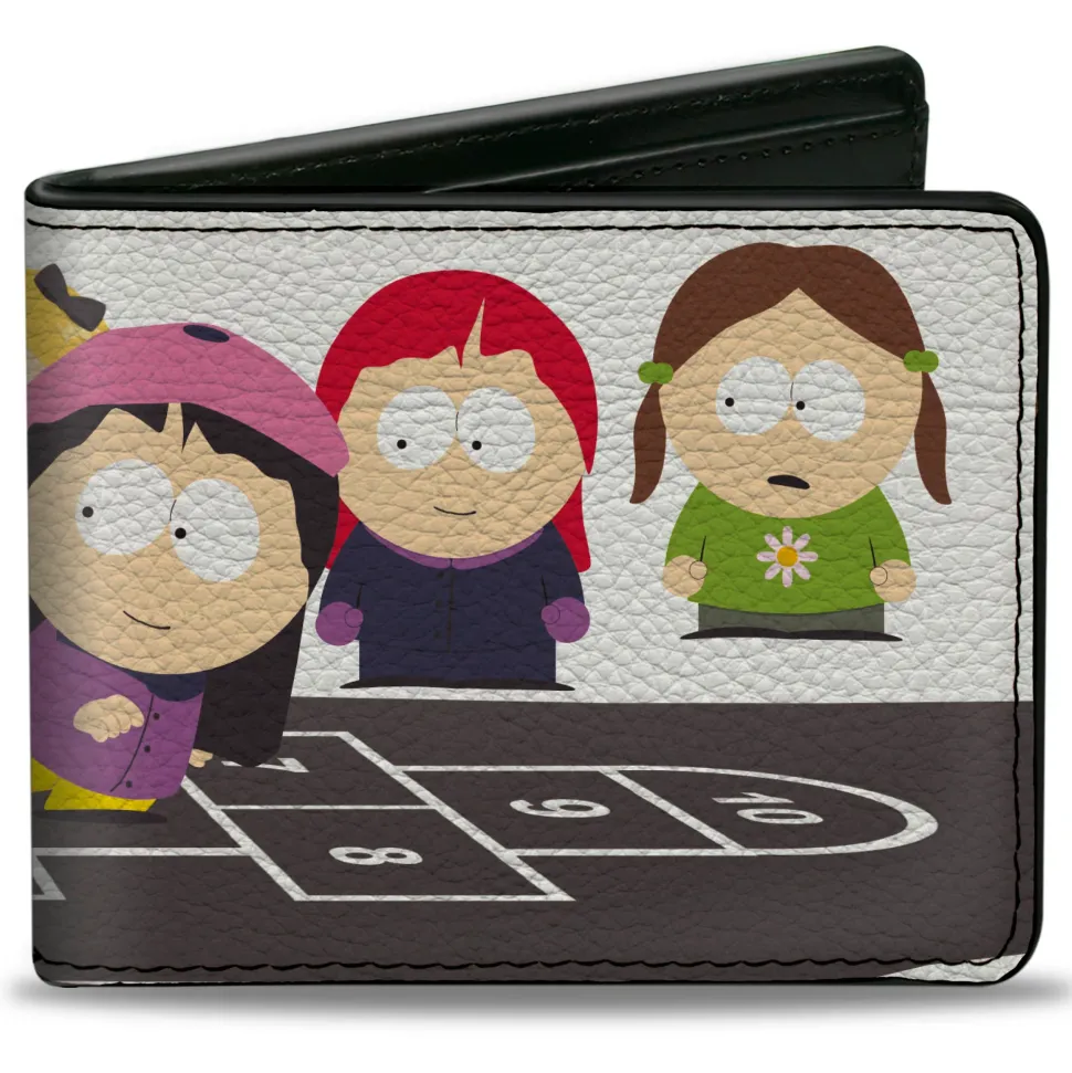 Bi-Fold Wallet - South Park Bebe and Wendy Deep Learning Hopscotch Group Scene