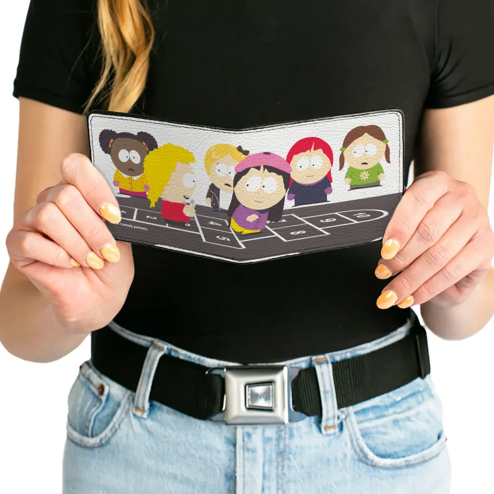 Bi-Fold Wallet - South Park Bebe and Wendy Deep Learning Hopscotch Group Scene