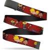Black Buckle Web Belt - Arnold & Gerald Poses Brick Wall Webbing