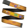 Black Buckle Web Belt - CatDog Stretch/CATDOG Logo Webbing