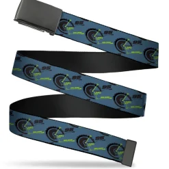 Black Buckle Web Belt - Cars 3 LMQ/95 Tachometer Blue/Black/Green Webbing