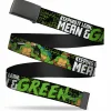 Black Buckle Web Belt - Classic TMNT Group Pose6/KEEPING IT LEAN, MEAN & GREEN Black/Green/White Webbing