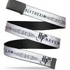 Black Buckle Web Belt - Harry Potter GRYFFINDOR/RAVENCLAW/SLYTHERIN White/Black Webbing