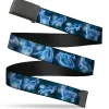 Black Buckle Web Belt - Harry Potter Animal Spirits Black/Blue Webbing