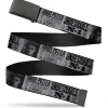 Black Buckle Web Belt - Harry Potter UNDESIRABLE NO 1 White/Black Webbing