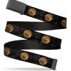 Black Buckle Web Belt - MACUSA Seal2 Black/Grays/Golds Webbing