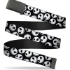 Black Buckle Web Belt - Nightmare Before Christmas Jack Expressions Scattered Black/White Webbing