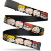 Black Buckle Web Belt - Rugrats Character Faces CLOSE-UP Webbing