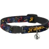 Breakaway Cat Collar with Bell - SPIDER-MAN Title Logo and Action Skyline Poses