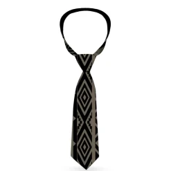 Buckle-Down Necktie - Aztec1 Gray/Black