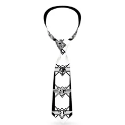 Buckle-Down Necktie - BD Monogram2 White/Black