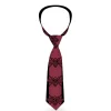Buckle-Down Necktie - BD Monogram2 Red/Black