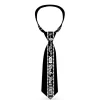 Buckle-Down Necktie - BD Skull MAKE YOUR FATE Black/White
