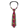 Buckle-Down Necktie - Boho Mandala Burgundy/Yellow/Turquoise/Orange