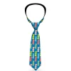 Buckle-Down Necktie - Bowties Blue/Multi Color