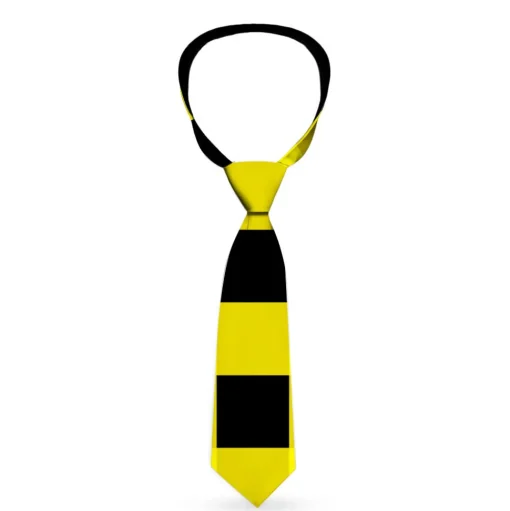 Buckle-Down Necktie - Buffalo Plaid Black/Neon Yellow