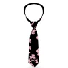 Buckle-Down Necktie - Butterfly Garden Black/Pink