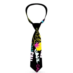 Buckle-Down Necktie - Cali Bear/CALI Graffitti/Pot Leaves Black/Multi Color