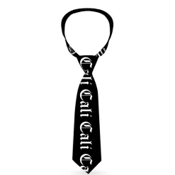 Buckle-Down Necktie - CALI Old English Black/White