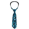 Buckle-Down Necktie - CALIFORNIA REPUBLIC/Bear/Stars Silhouette Black/Scenic Mountains