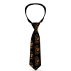 Buckle-Down Necktie - California Grizzly Bear Outline Black/Brown