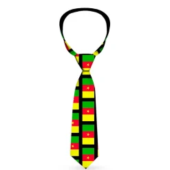 Buckle-Down Necktie - Cameroon Flags