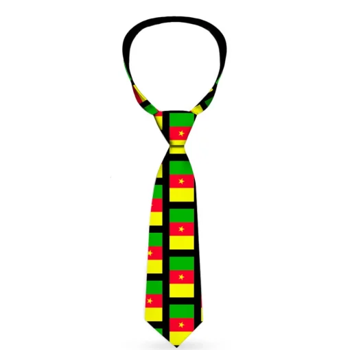 Buckle-Down Necktie - Cameroon Flags