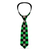 Buckle-Down Necktie - Checker Black/Gray/2 Green