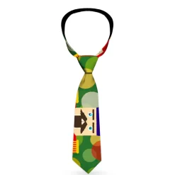 Buckle-Down Necktie - Christmas Nutcracker/Polka Dots Greens/Gold/Red