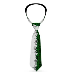 Buckle-Down Necktie - Colorado Mountains Green/Black Text/Grays