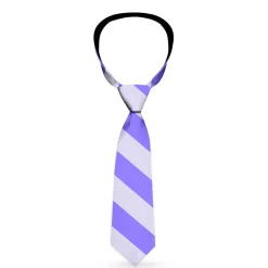 Buckle-Down Necktie - Diagonal Stripes Pastel Blues