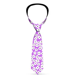 Buckle-Down Necktie - Ditsy Floral Lavender/White/Black