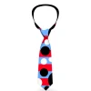 Buckle-Down Necktie - Dot Blocks Blue/Red/Black/White