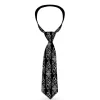 Buckle-Down Necktie - Fleur-de-Lis w/Filigree Black/Gray