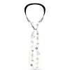 Buckle-Down Necktie - Flower Splatter White/Gray